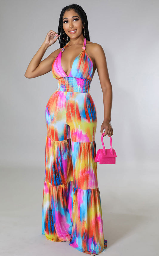 Women Clothing Pants Casual Summer Women Pants Wide Leg Jumpsuit Jumpsuit Backless Sexy